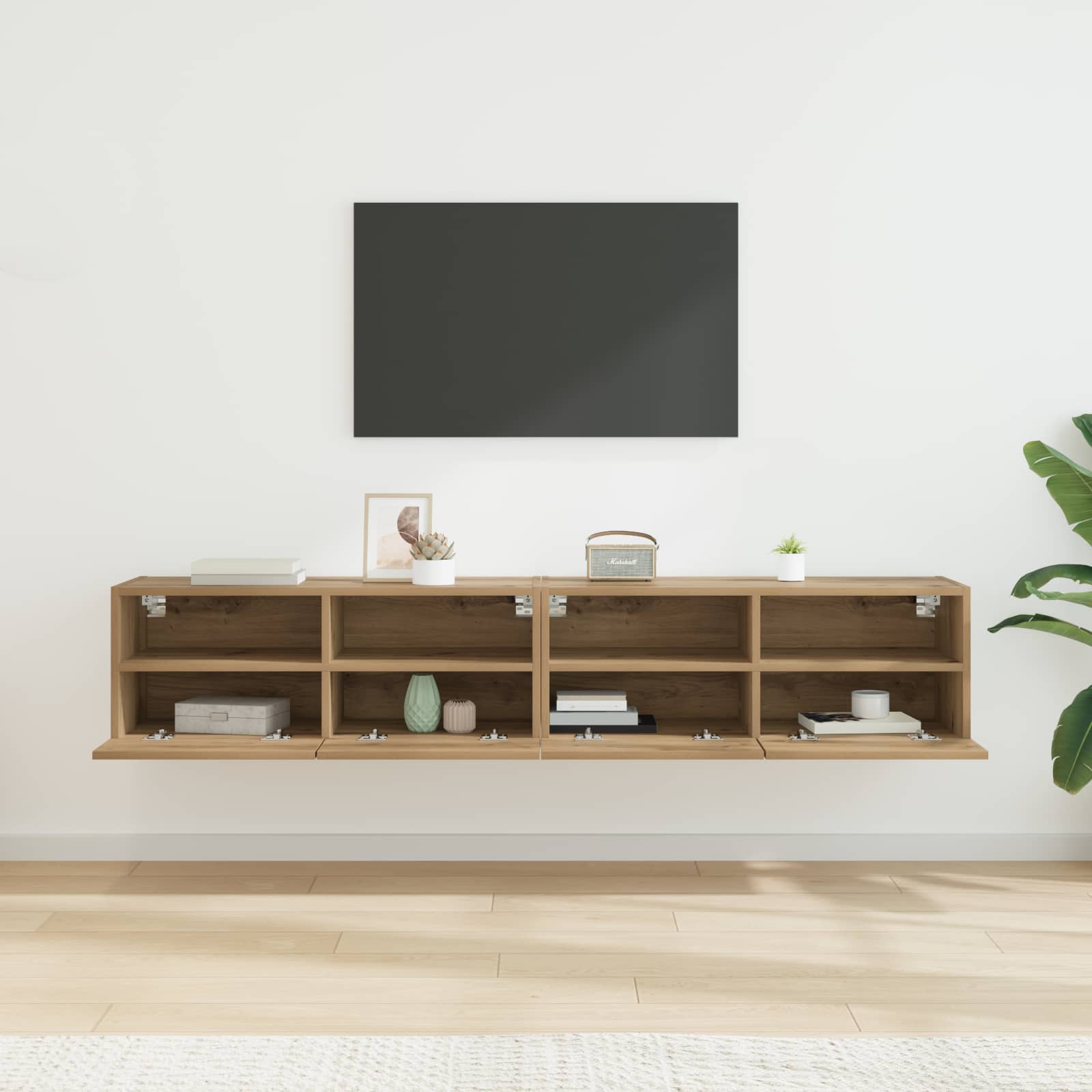 TV sienas skapji 2 gab. Amatnieku ozols 80 x 30 x 30 cm