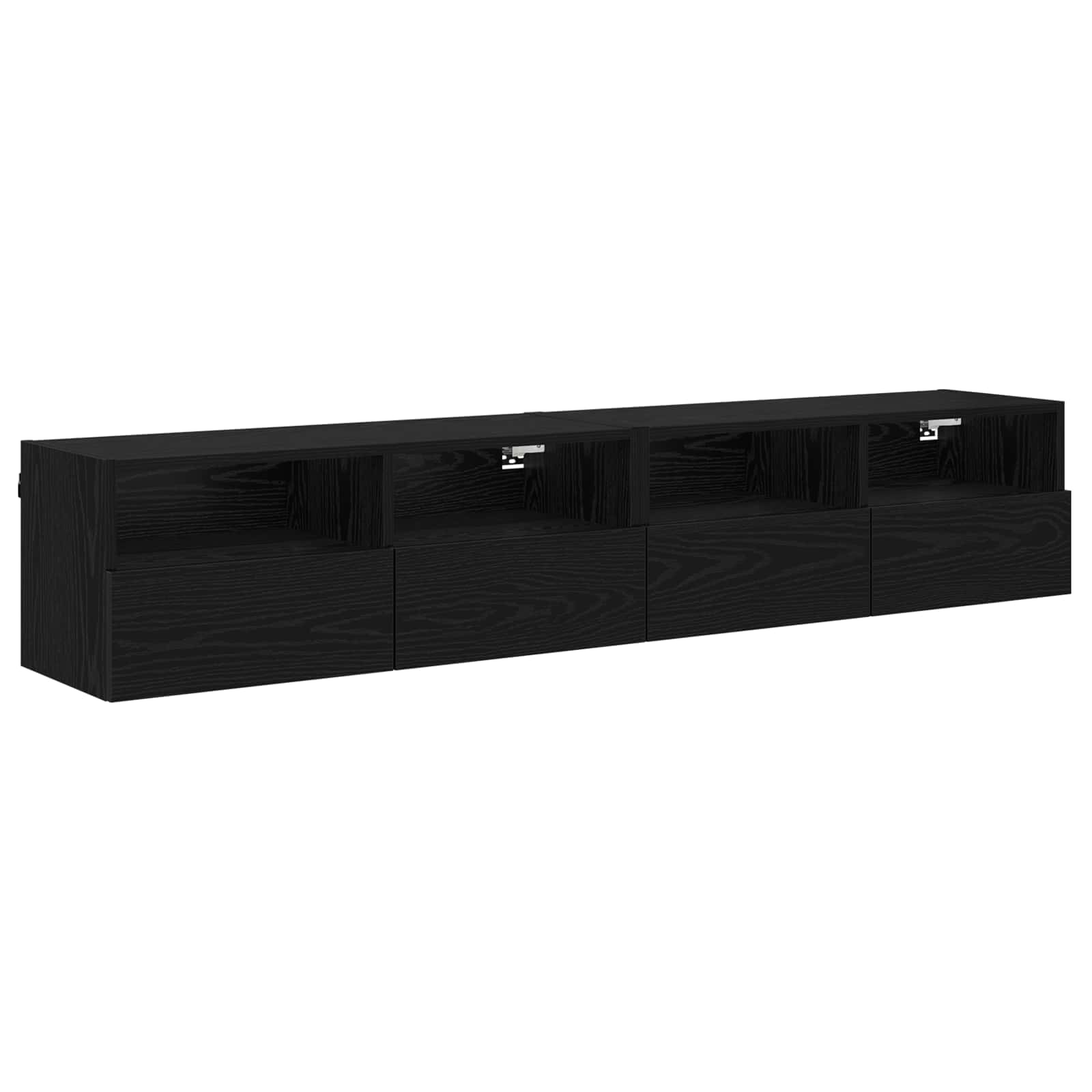 TV sienas skapji 2 gab. melns ozols 80 x 30 x 30 cm