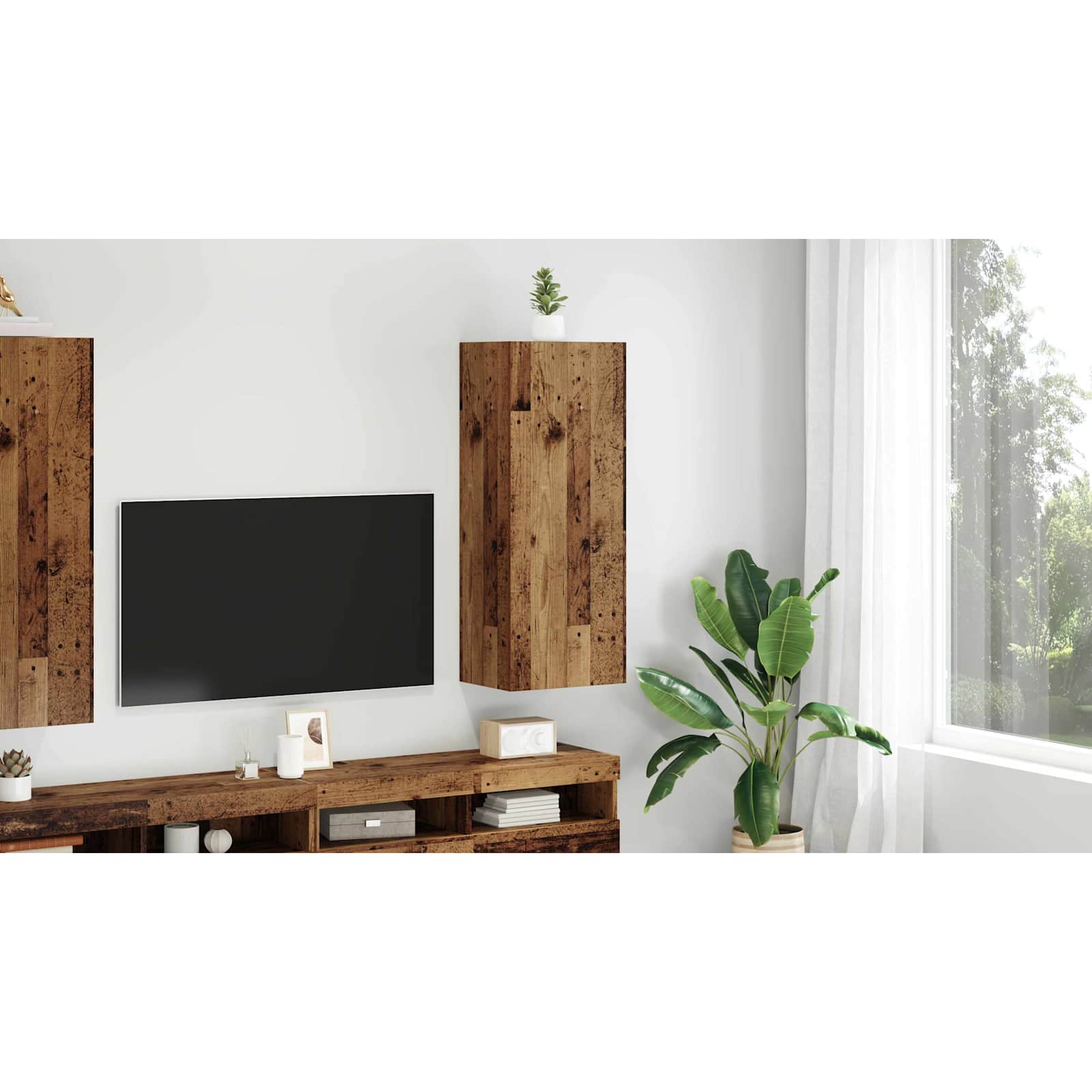 TV sienas skapītis Antīks koks 40,5 x 30 x 102 cm
