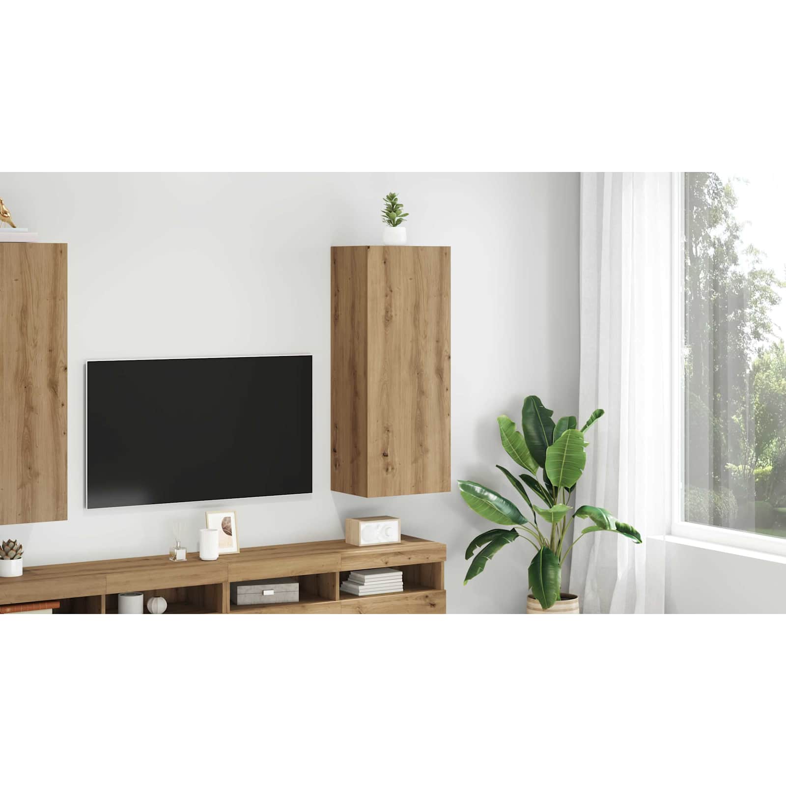 TV sieninė spintelė Amatininkų ąžuolas 40,5 x 30 x 102 cm
