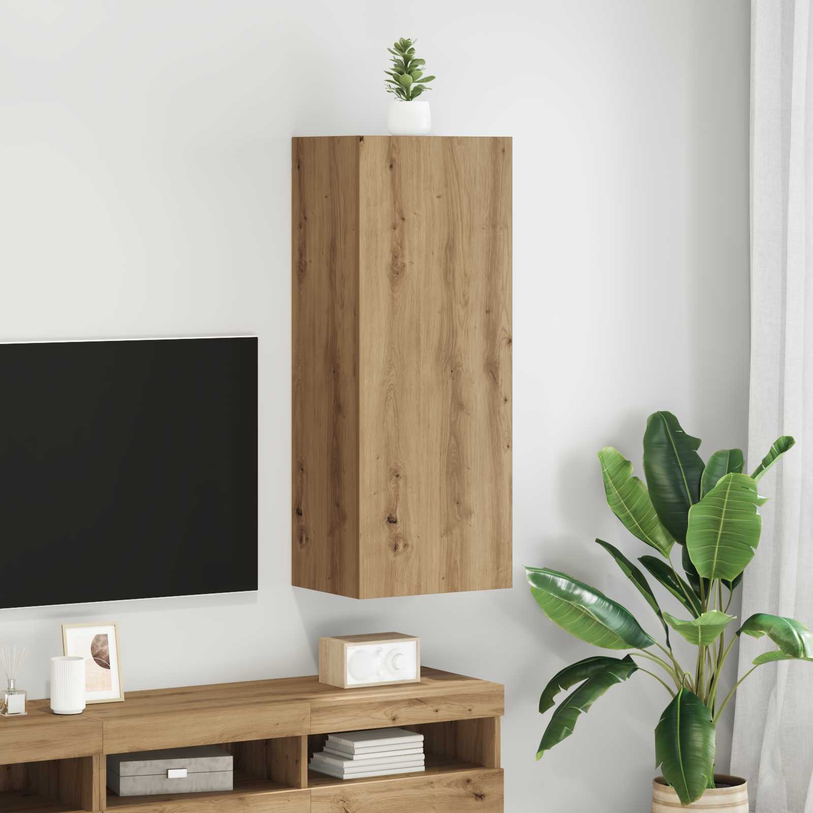 TV sieninė spintelė Amatininkų ąžuolas 40,5 x 30 x 102 cm