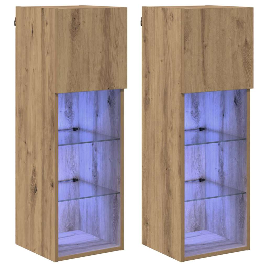 Wall TV cabinets 2 pcs Artisan Oak