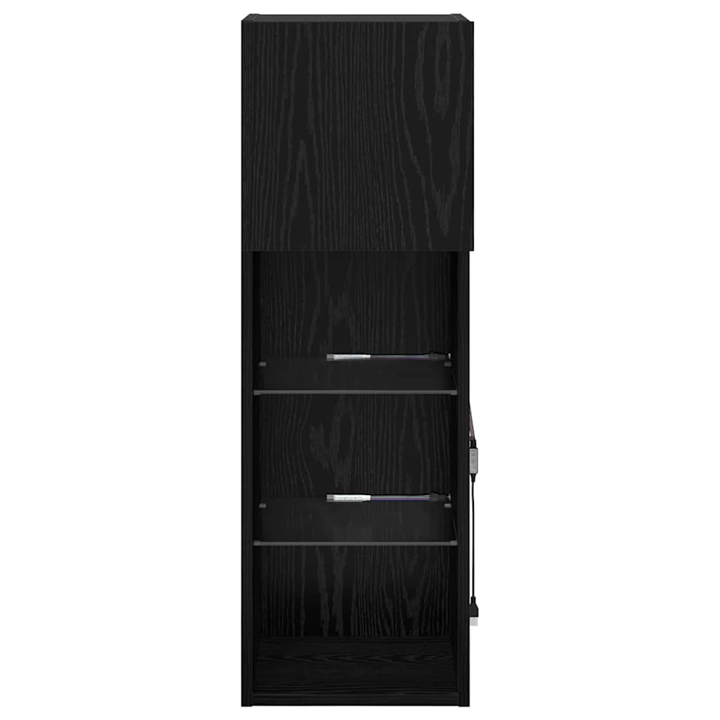 Wall TV Cabinets 2 pcs Black Oak