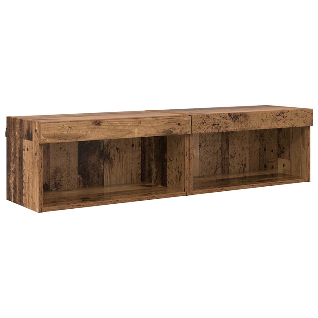 Televizorių spintelės 2 pcs Senovinis medis 60 x 30 x 30 cm