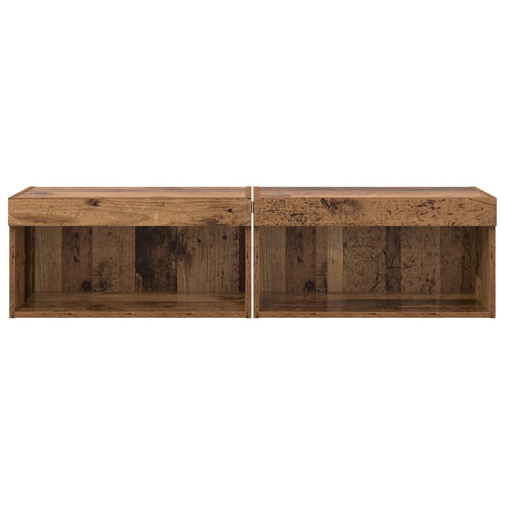 Televizorių spintelės 2 pcs Senovinis medis 60 x 30 x 30 cm