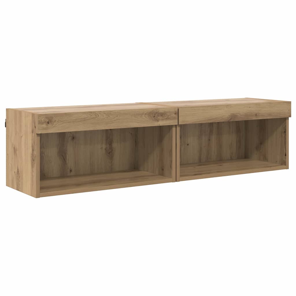 TV Cabinets 2 pcs Artisan Oak 60 x 30 x 30 cm