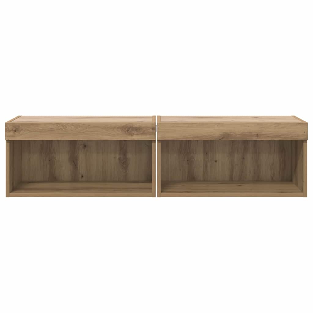 TV Cabinets 2 pcs Artisan Oak 60 x 30 x 30 cm