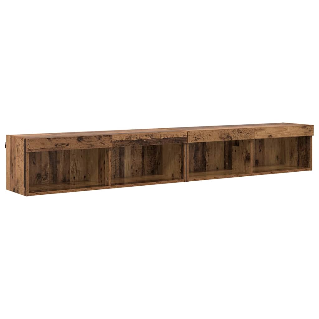 TV wall units Panama 2 pcs Old wood