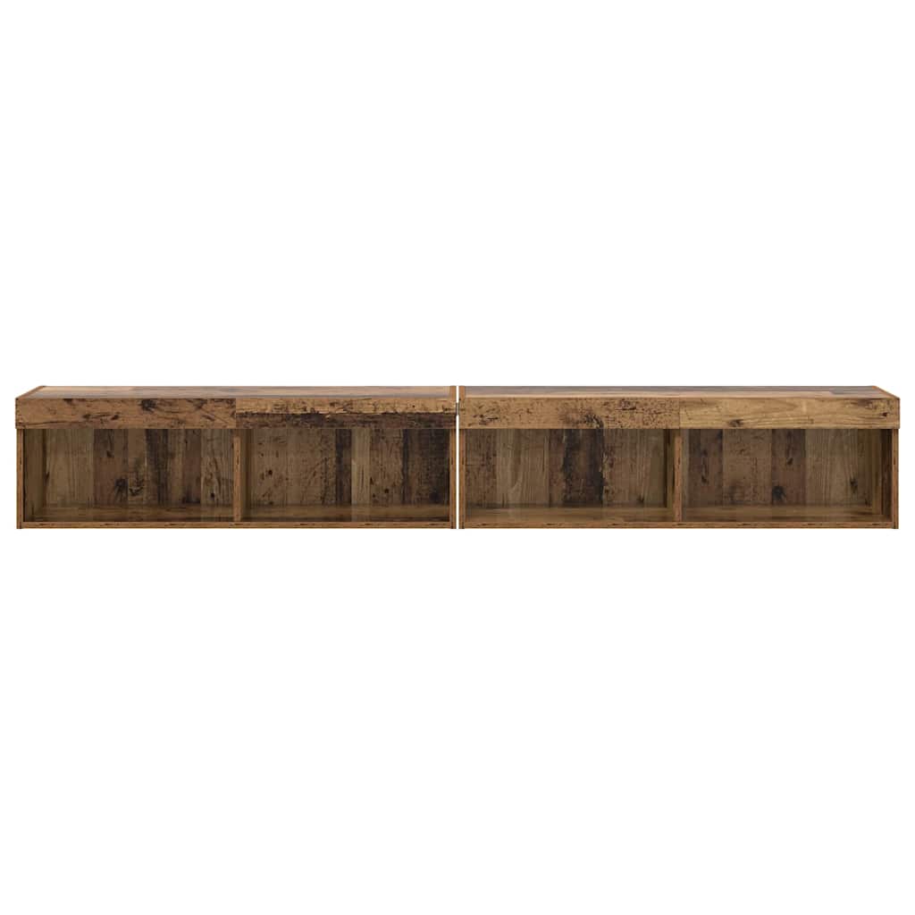 TV wall units Panama 2 pcs Old wood