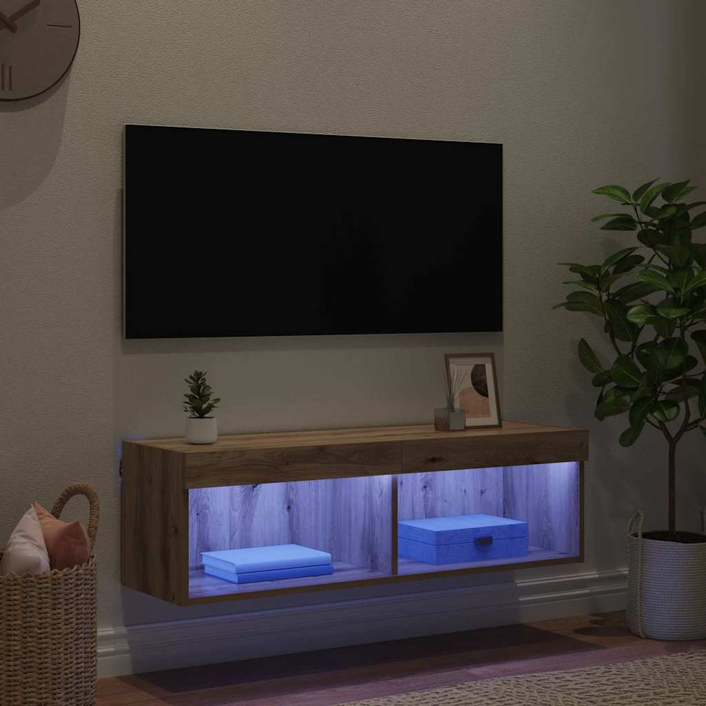 TV Wall Cabinet Panama Artisan Oak 100 x 30 x 30 cm