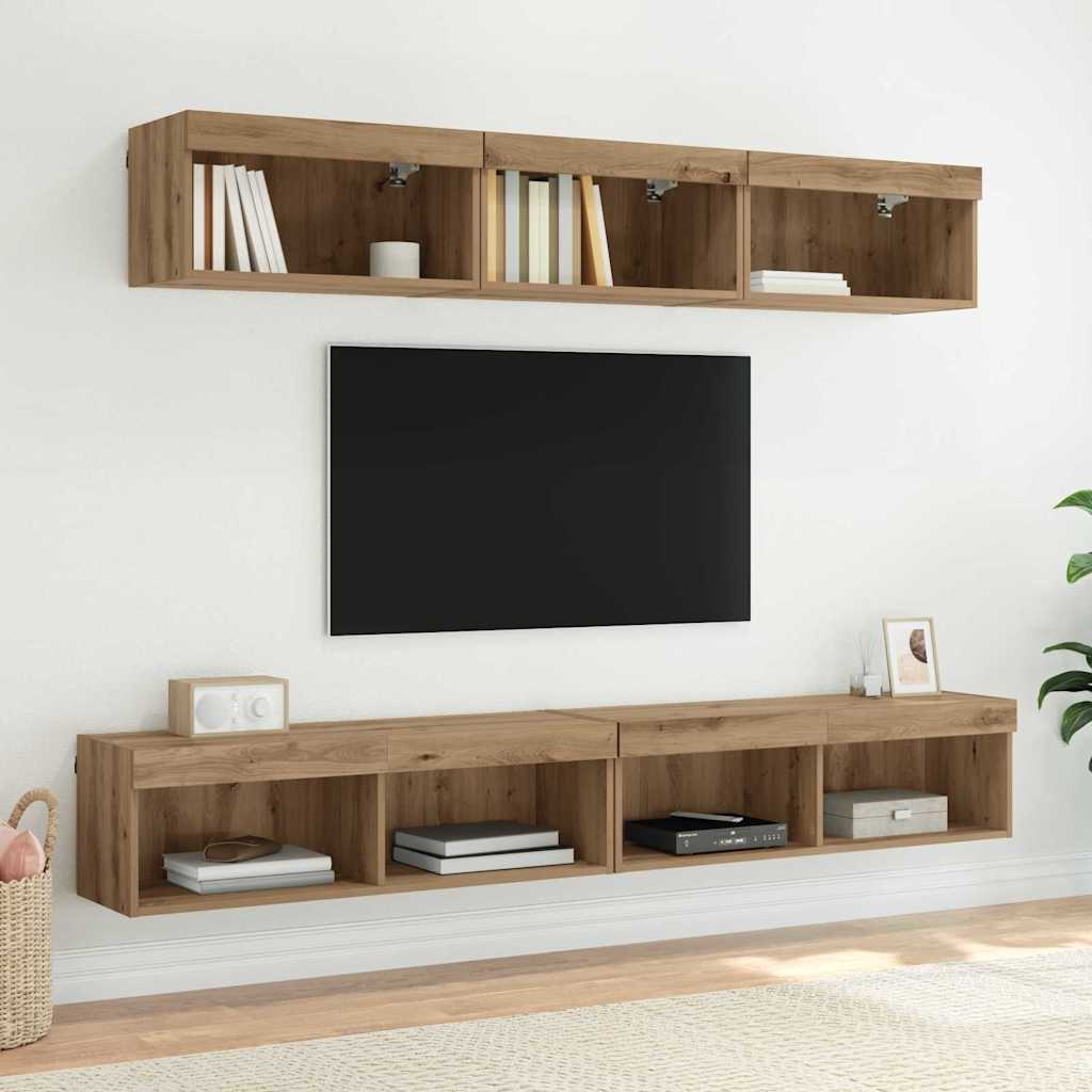 TV Wall Cabinet Panama Artisan Oak 100 x 30 x 30 cm