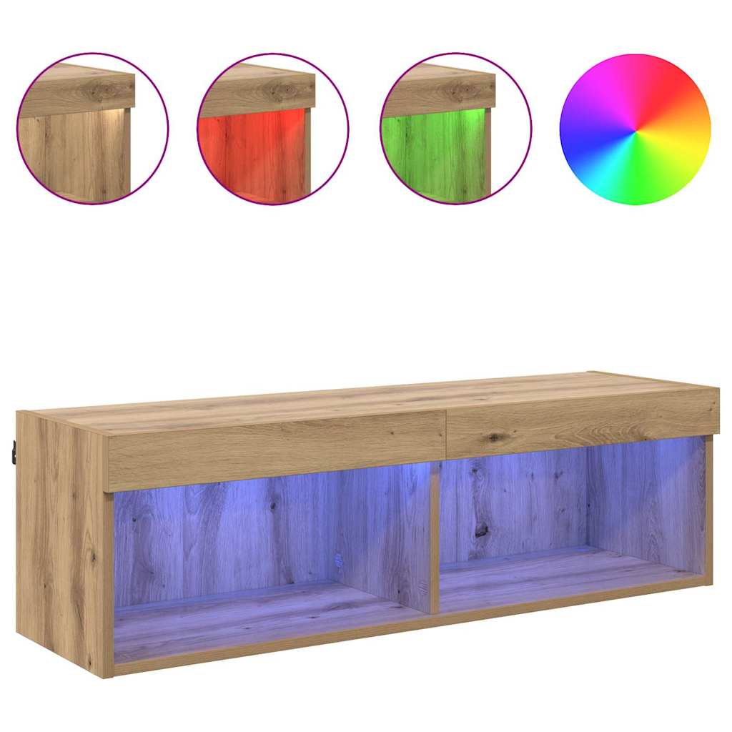 TV Wall Cabinet Panama Artisan Oak 100 x 30 x 30 cm