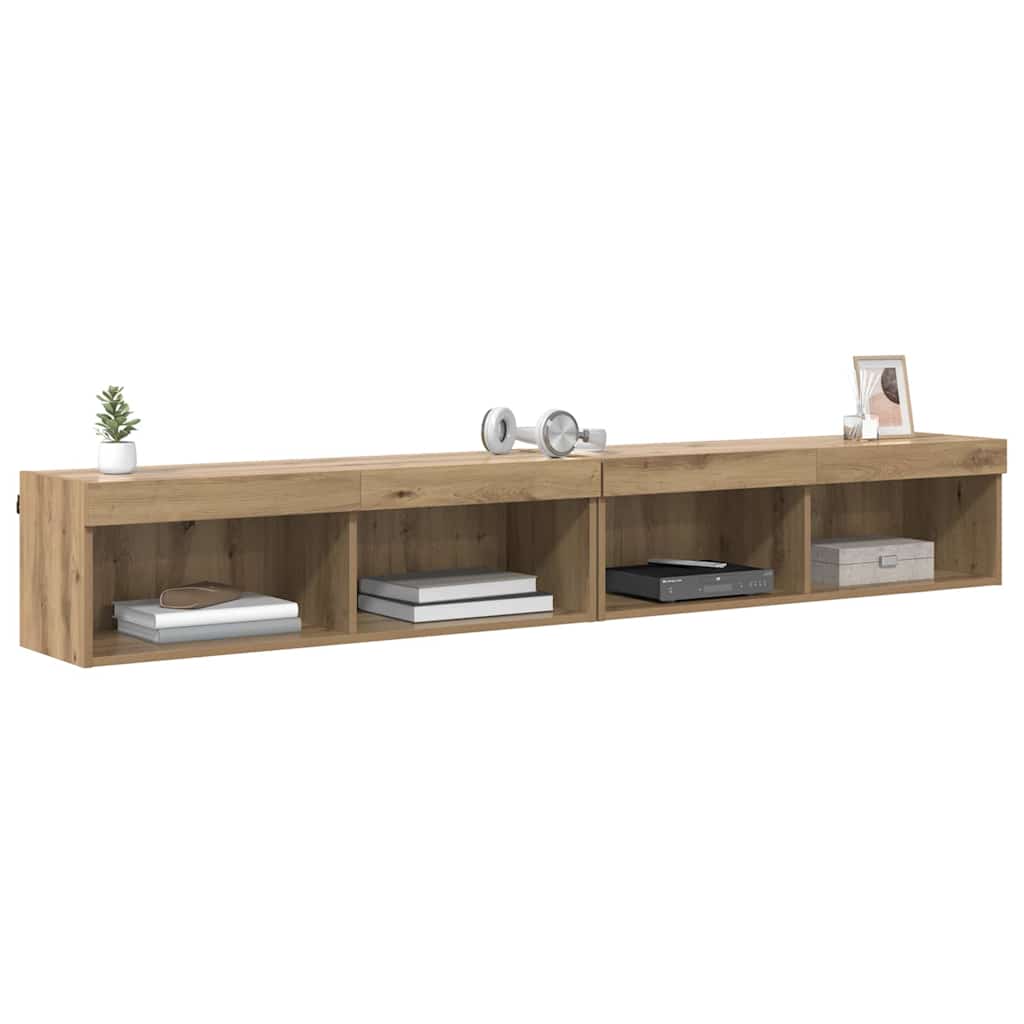 TV wall cabinets Panama 2 pcs Artisan oak