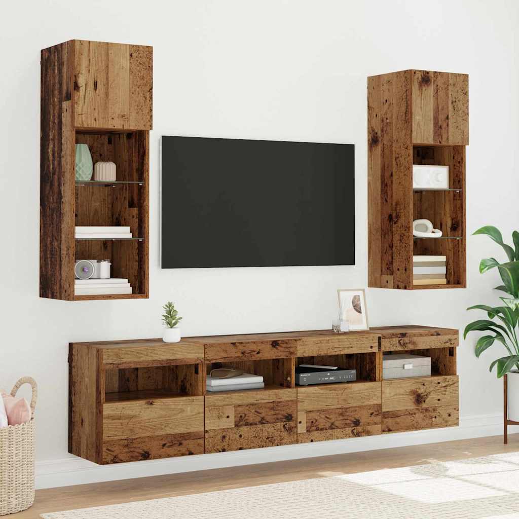 TV sieniniai spintelės 2 pcs Senovinis medis 40 x 30 x 40 cm