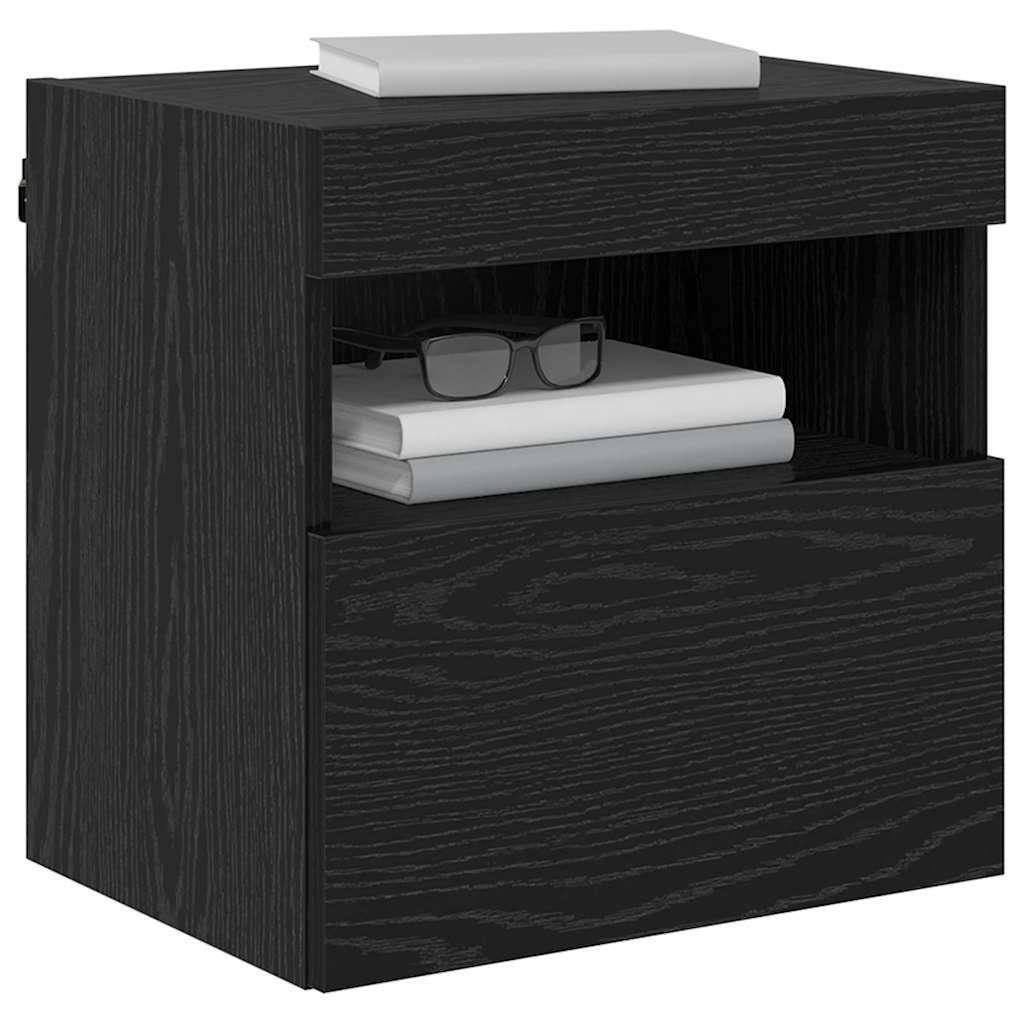 TV sieniniai spintelės 2 pcs Juodas ąžuolas 40 x 30 x 40 cm