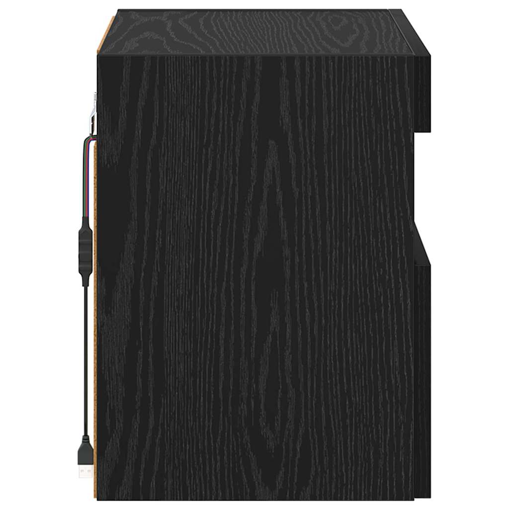 TV sieniniai spintelės 2 pcs Juodas ąžuolas 40 x 30 x 40 cm