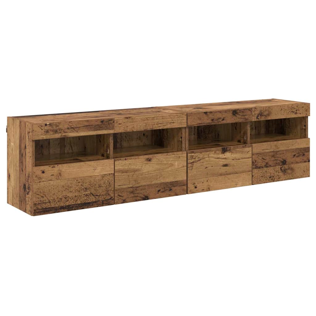 TV sieniniai spintelės 2 pcs Senovinis medis 80 x 30 x 40 cm