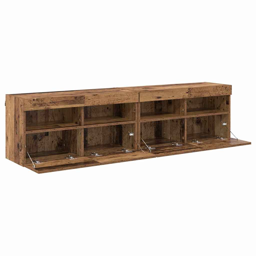 TV sieniniai spintelės 2 pcs Senovinis medis 80 x 30 x 40 cm