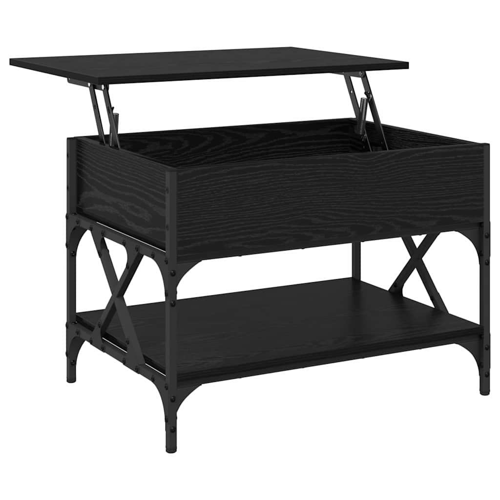 Coffee table Black oak 70x50x50cm Engineered wood