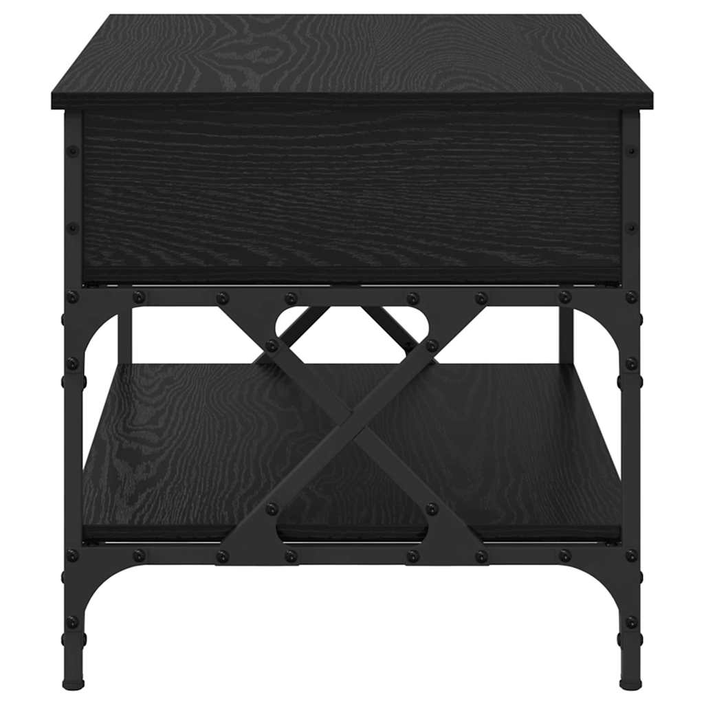 Coffee table Black oak 70x50x50cm Engineered wood