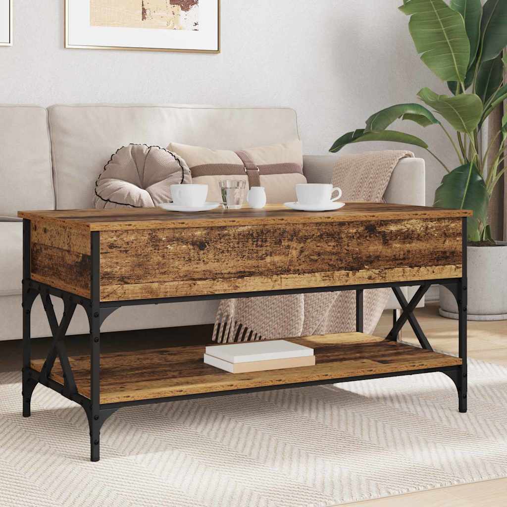 Coffee Table Antique Wood 100 x 50 x 50 cm