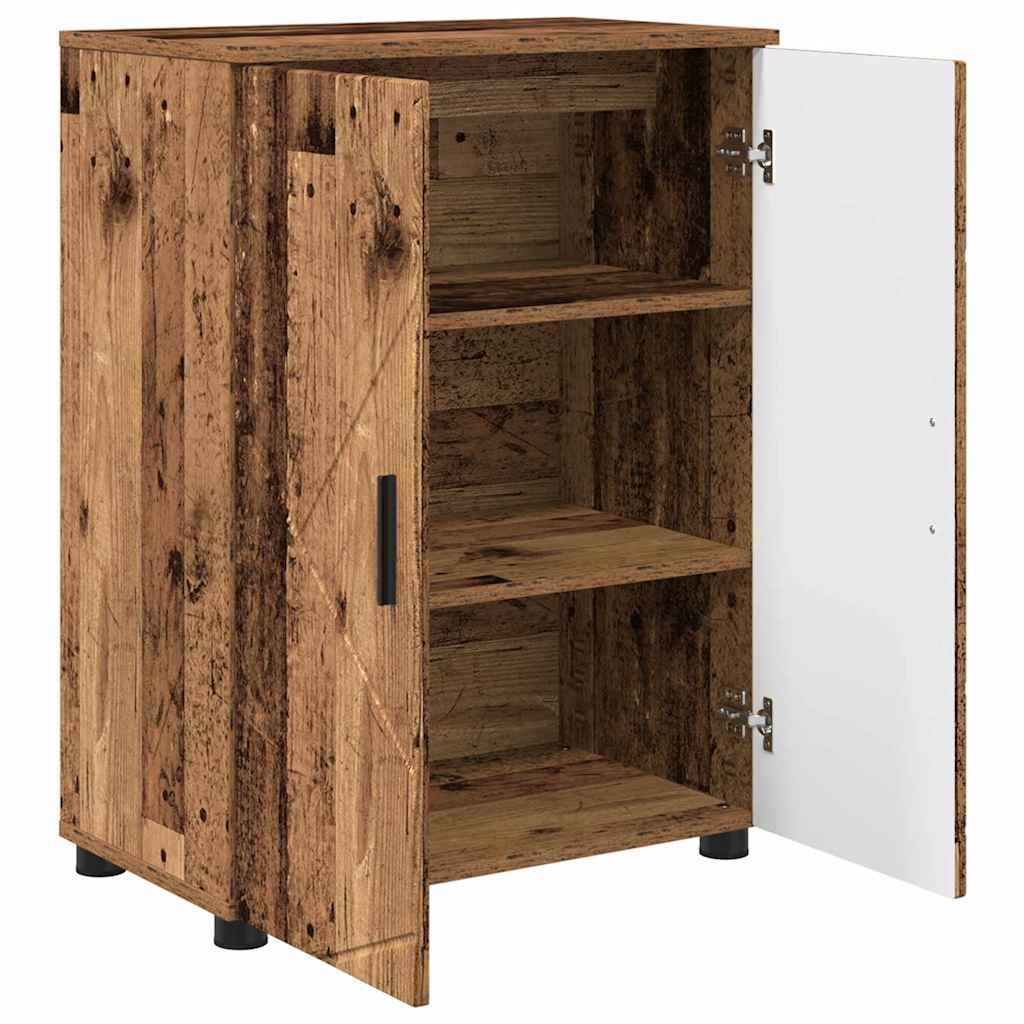 Bathroom cabinet Aged wood 60 x 35 x 80 cm Engineered wood