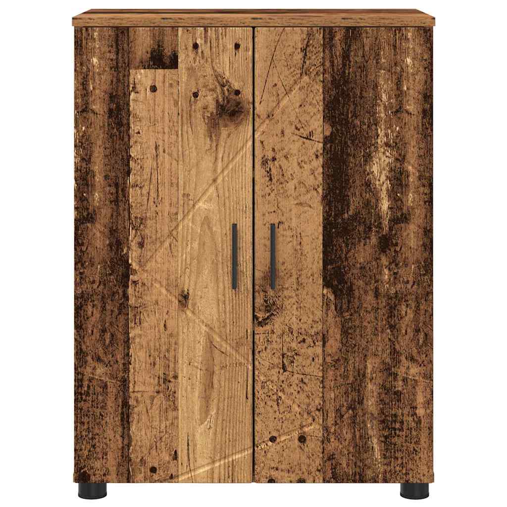 Bathroom cabinet Aged wood 60 x 35 x 80 cm Engineered wood