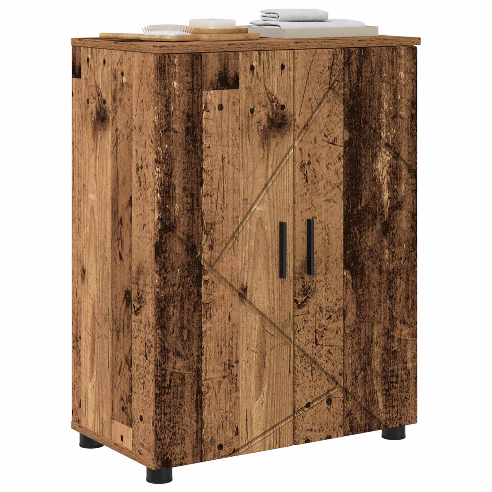 Bathroom cabinet Aged wood 60 x 35 x 80 cm Engineered wood
