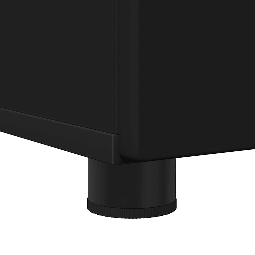 Bathroom cabinet with door storage Black 30 x 35 x 95 cm