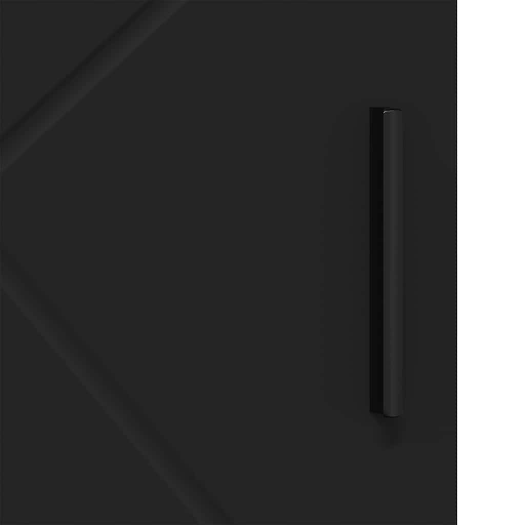 Bathroom cabinet with door storage Black 30 x 35 x 95 cm