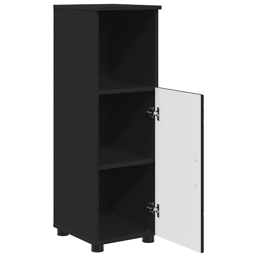 Bathroom cabinet with door storage Black 30 x 35 x 95 cm