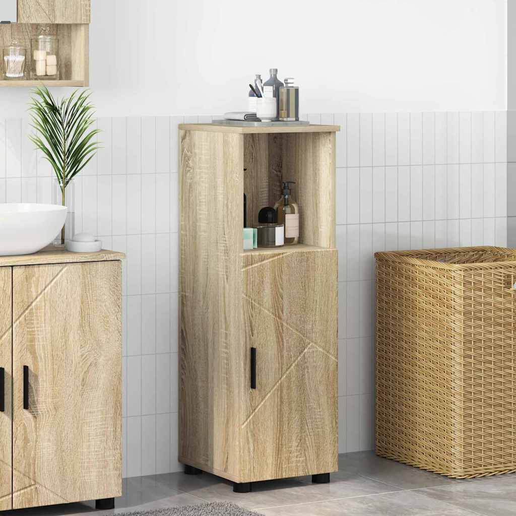 Bathroom Cabinet Sonoma Oak 30 x 35 x 95 cm Engineered Wood