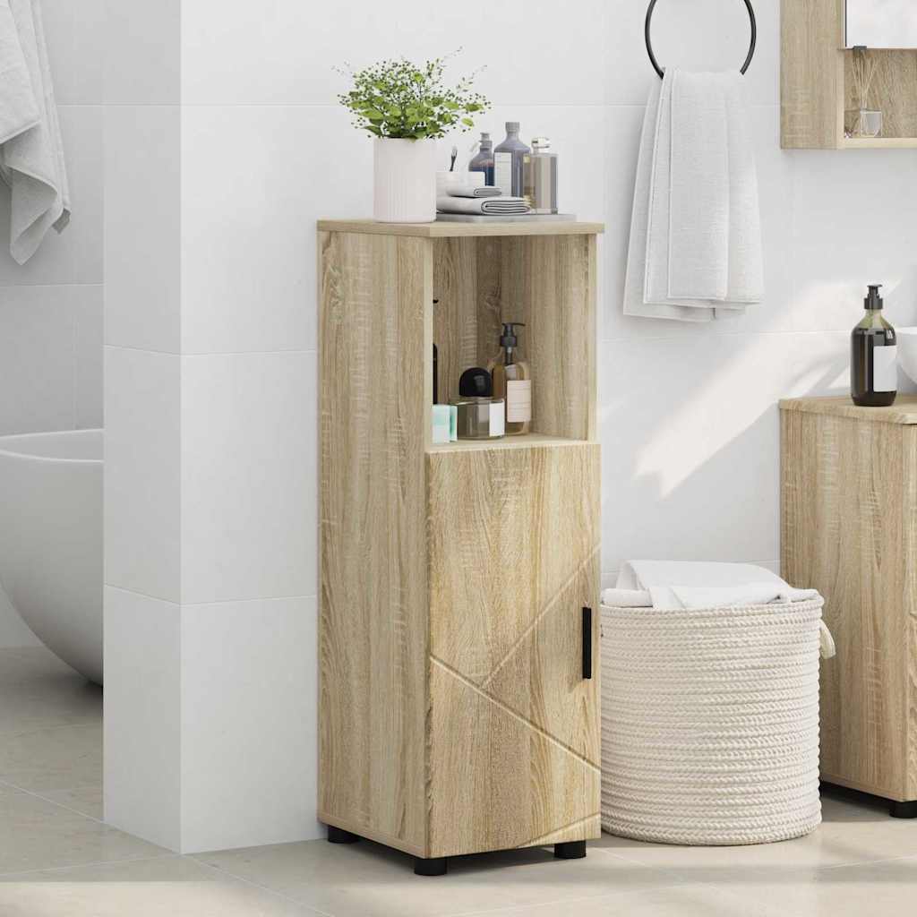 Bathroom Cabinet Sonoma Oak 30 x 35 x 95 cm Engineered Wood