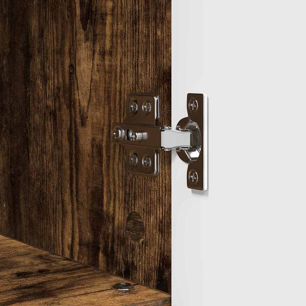Bathroom cabinet with storage Smoked oak 30 x 35 x 95 cm