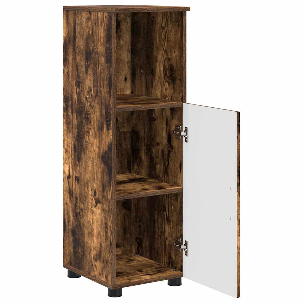 Bathroom cabinet with storage Smoked oak 30 x 35 x 95 cm