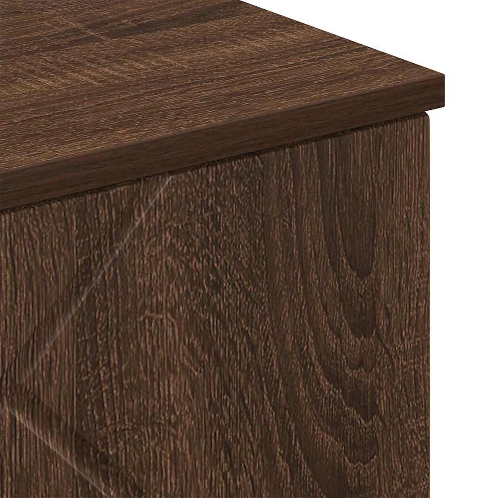 Brown oak bathroom cabinet 30 x 31.5 x 61 cm Engineered wood