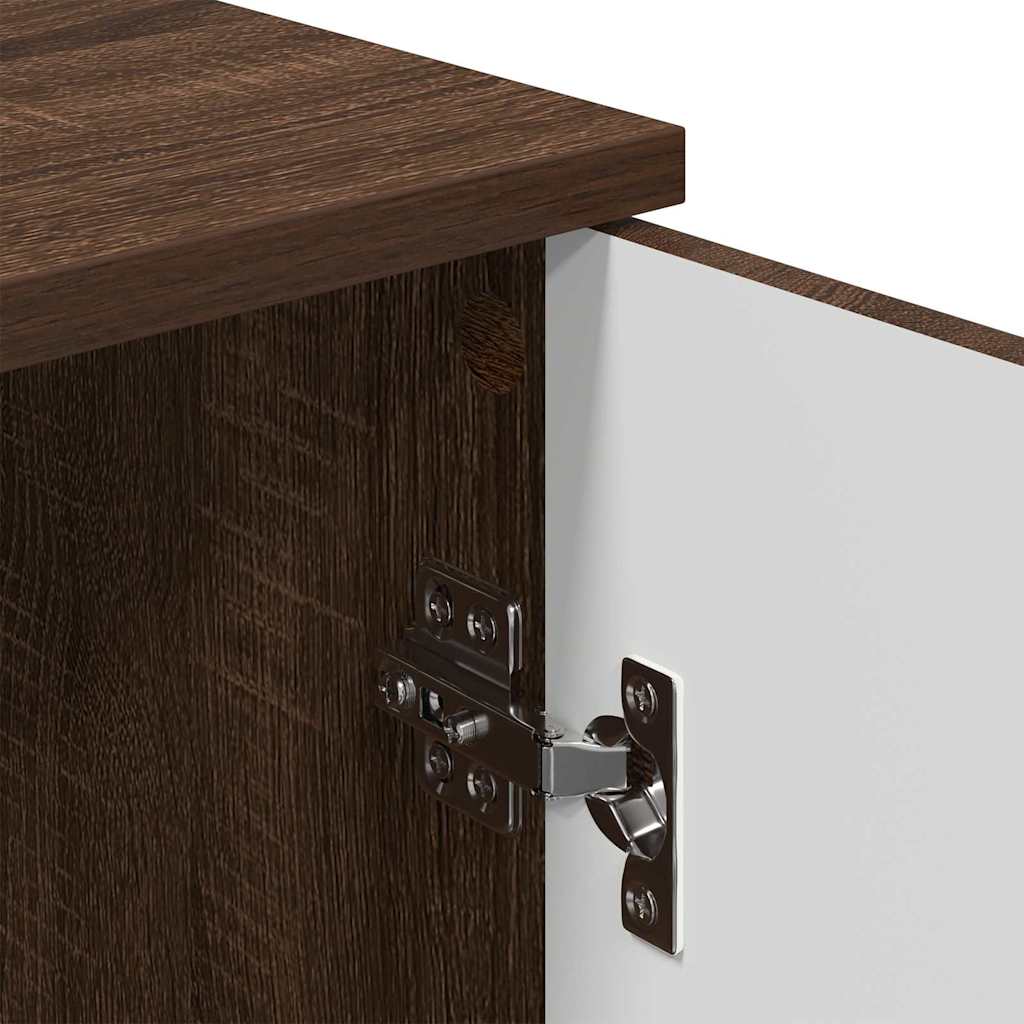 Brown oak bathroom cabinet 30 x 31.5 x 61 cm Engineered wood