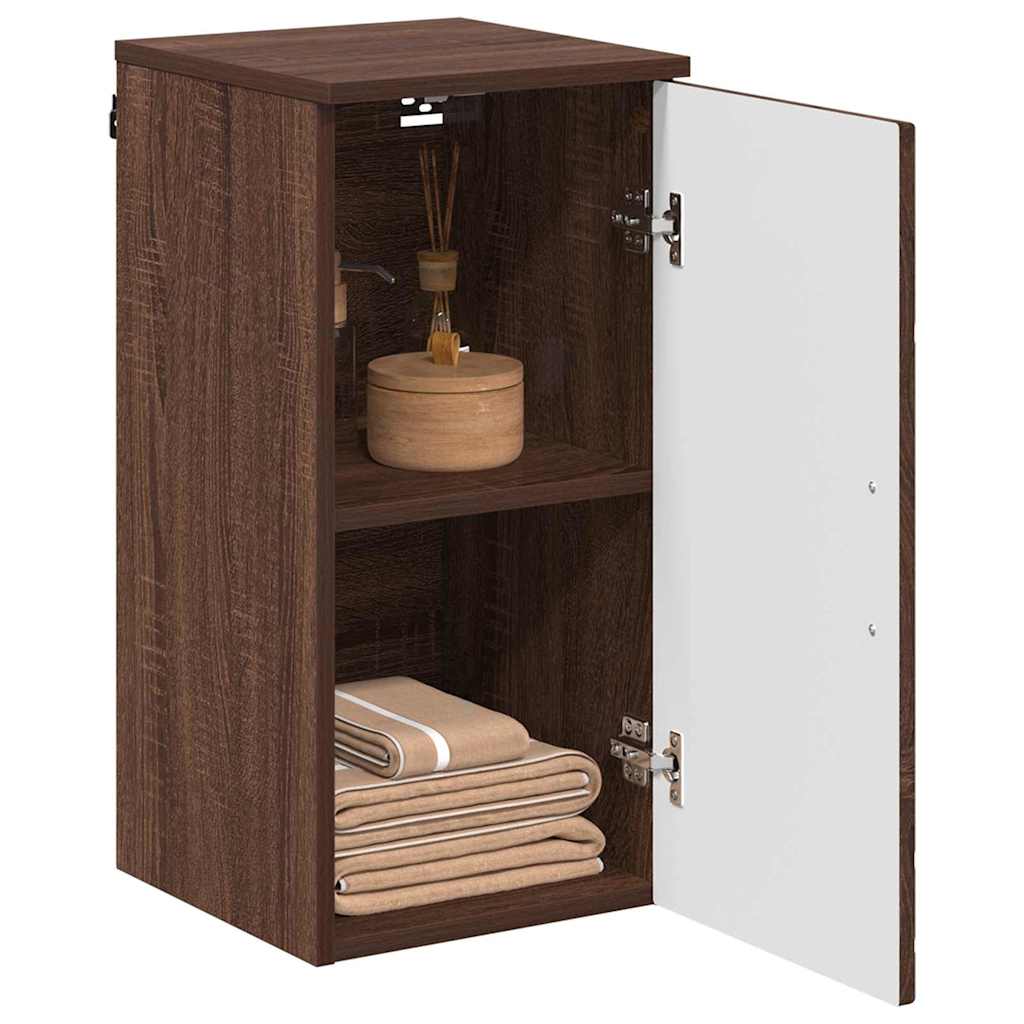 Brown oak bathroom cabinet 30 x 31.5 x 61 cm Engineered wood
