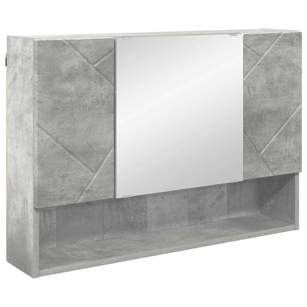 Veidrodžio spinta Betono pilka 80 x 17 x 55 cm Apdirbta mediena