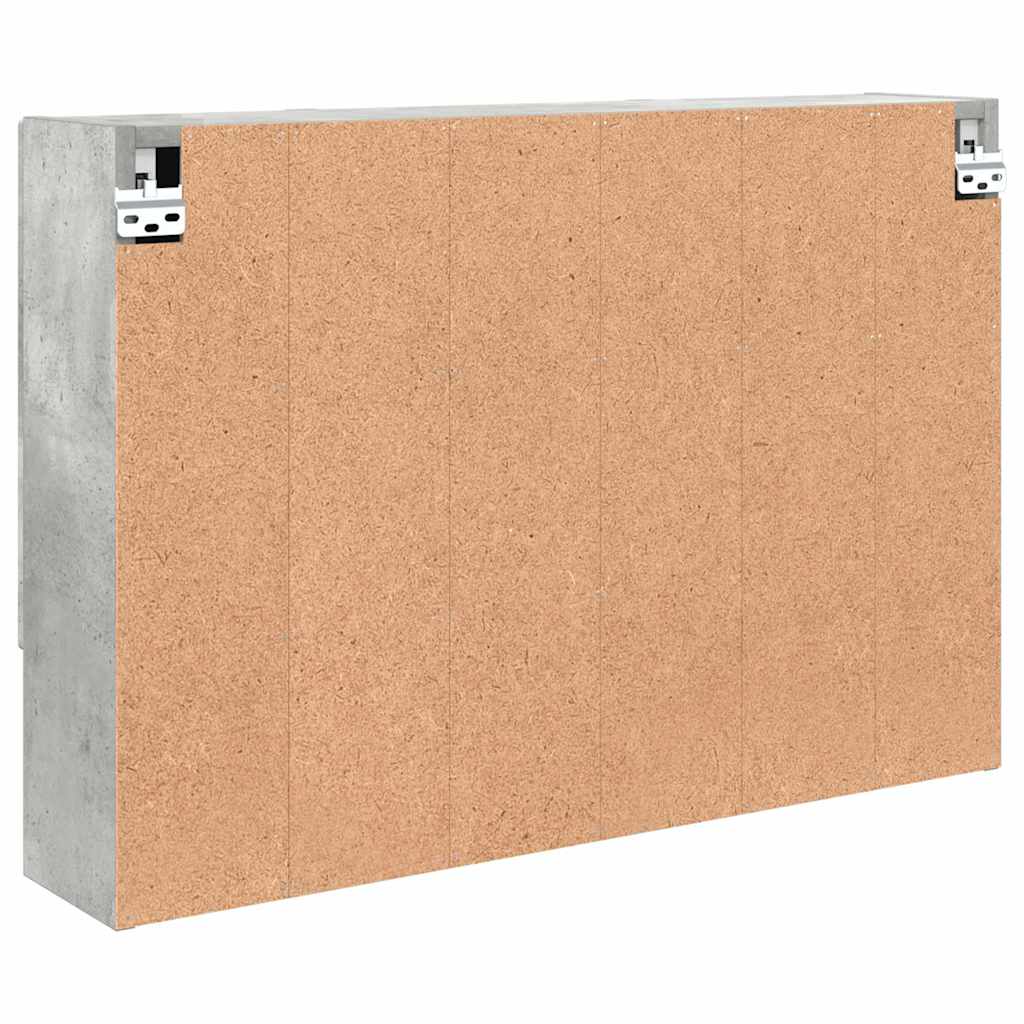 Veidrodžio spinta Betono pilka 80 x 17 x 55 cm Apdirbta mediena