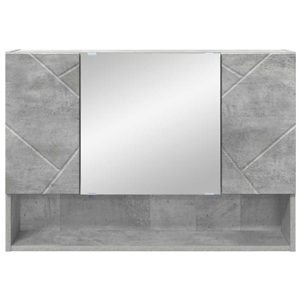 Veidrodžio spinta Betono pilka 80 x 17 x 55 cm Apdirbta mediena
