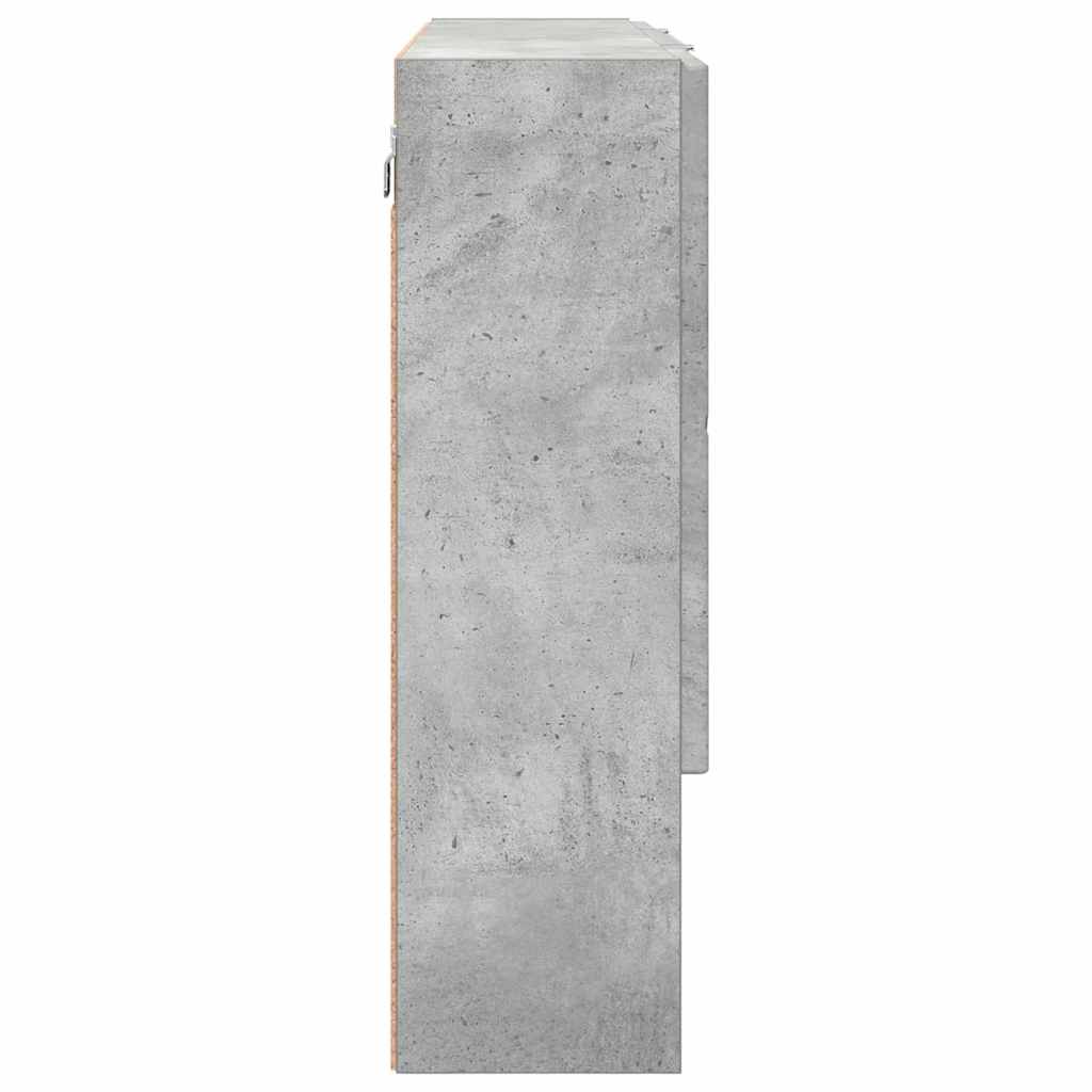 Veidrodžio spinta Betono pilka 80 x 17 x 55 cm Apdirbta mediena