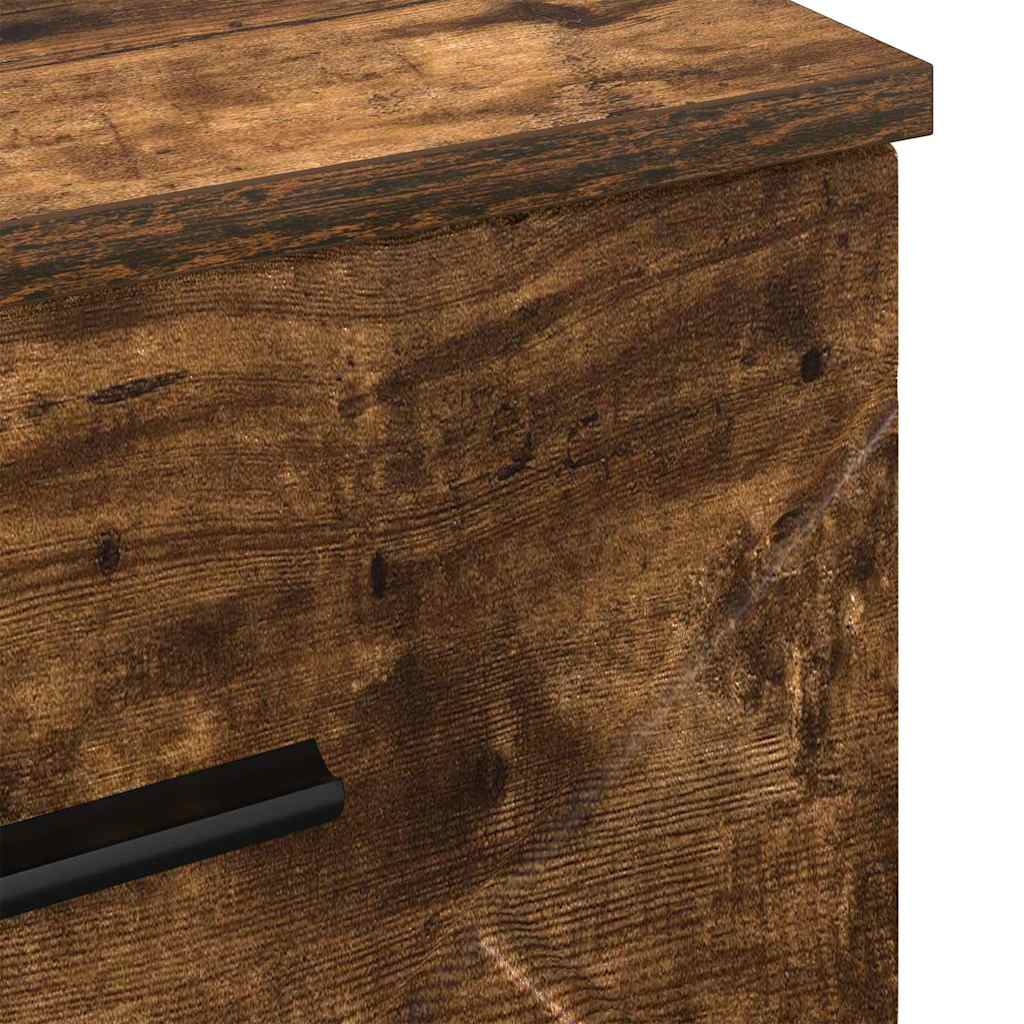 Bedside cabinet with a drawer Smoked oak 38 x 38 x 66 cm