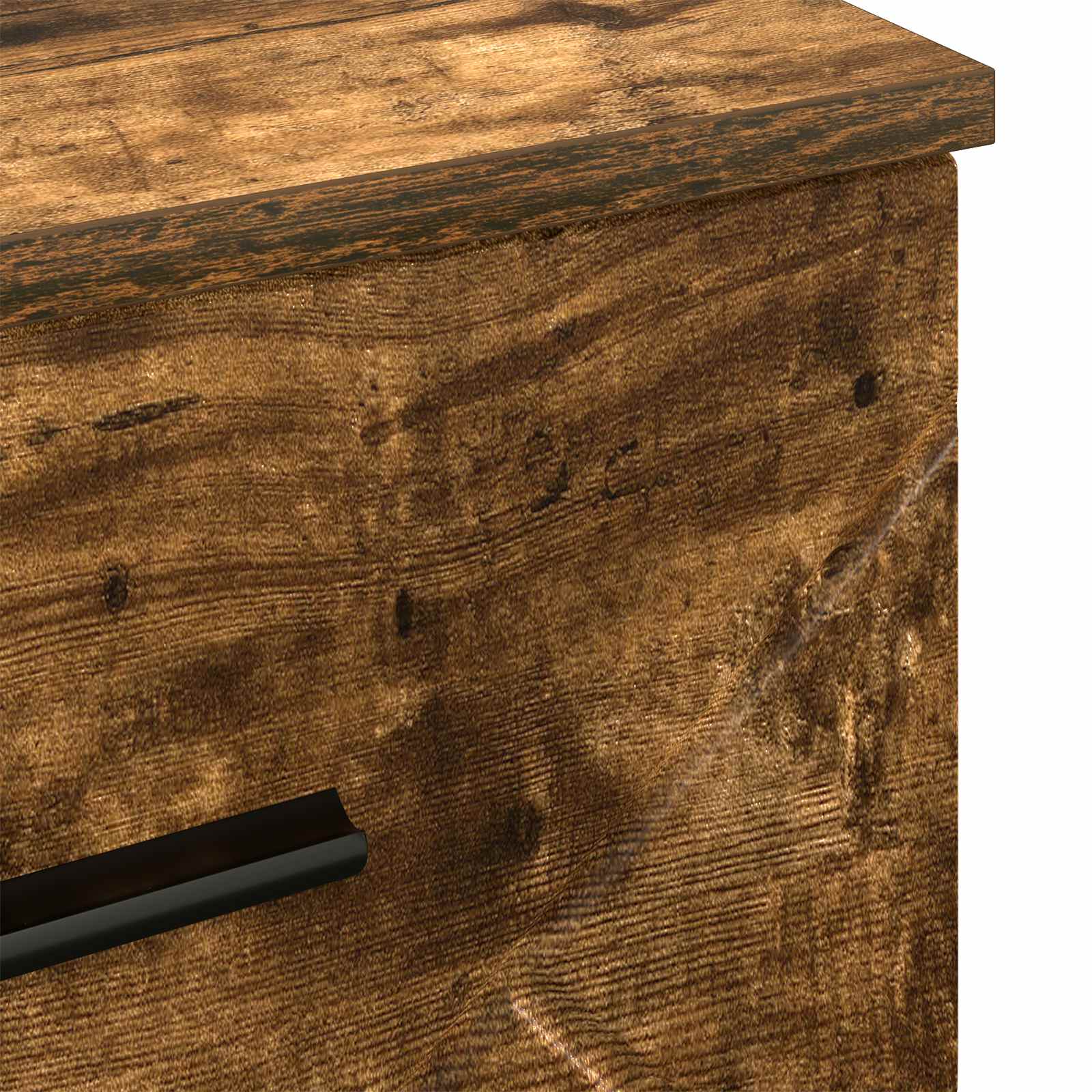 Bedside cabinet with a drawer Smoked oak 38 x 38 x 66 cm