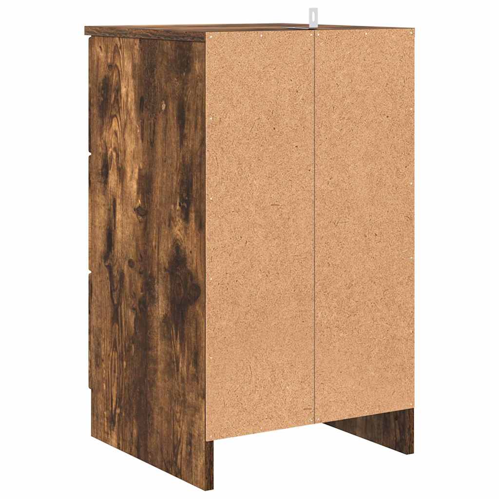 Bedside cabinet with a drawer Smoked oak 38 x 38 x 66 cm