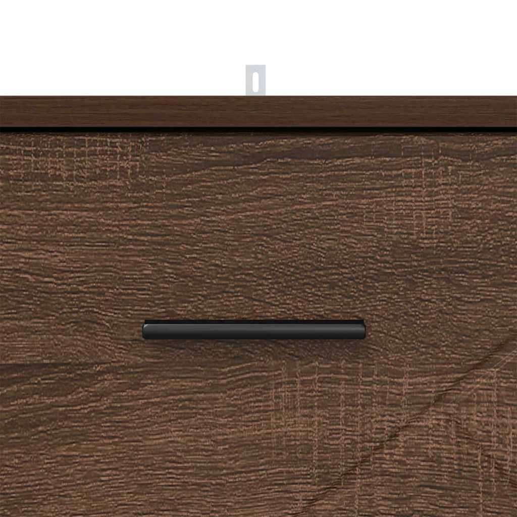 Bedside cabinet with drawer brown oak 38 x 38 x 66 cm
