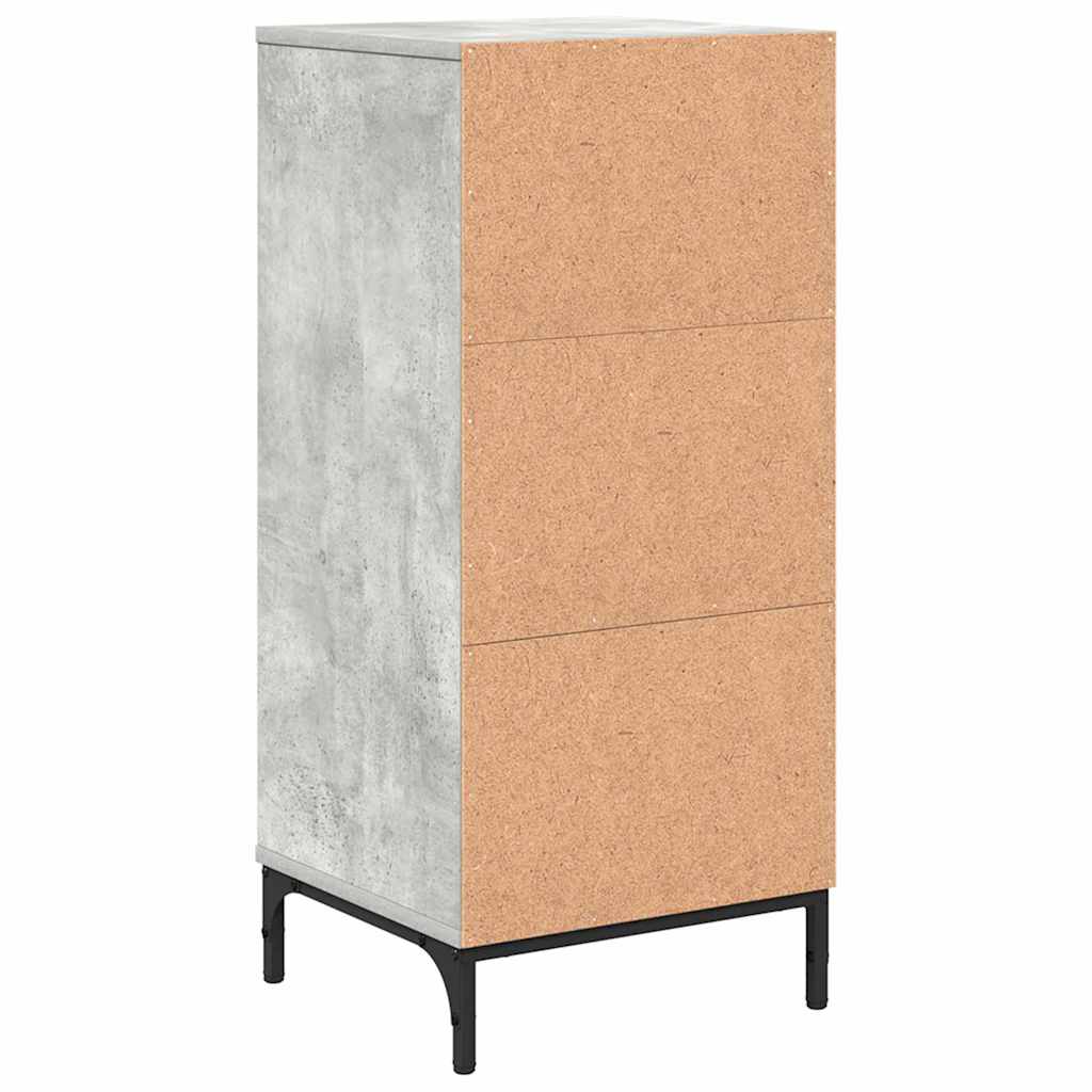 Vannas istabas skapītis ar atvilktnēm Betona pelēks 39,5 x 36 x 88 cm
