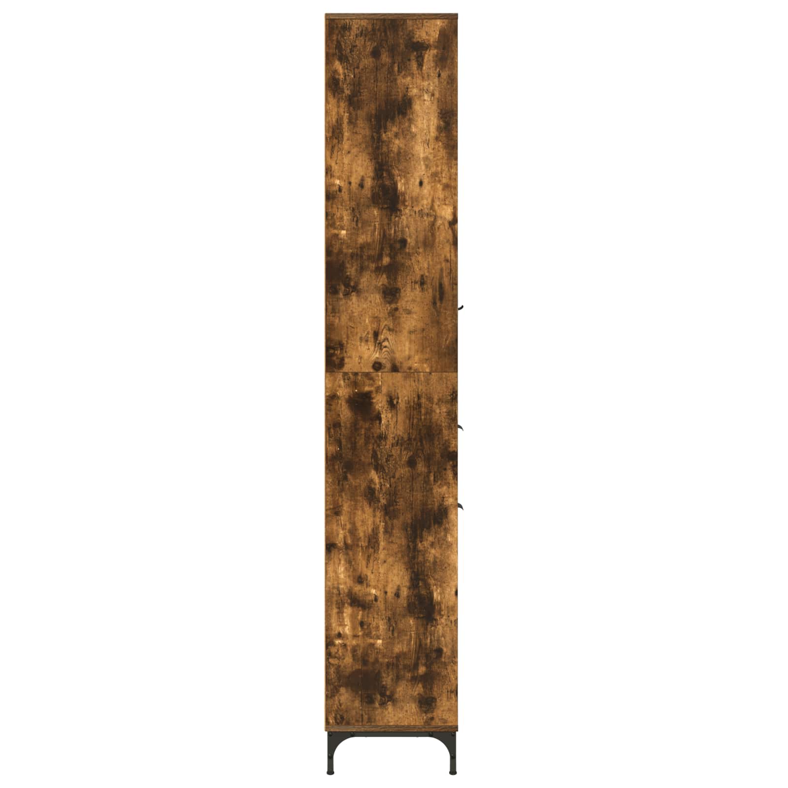 High bathroom cabinet Smoked oak 31.5 x 33 x 190 cm