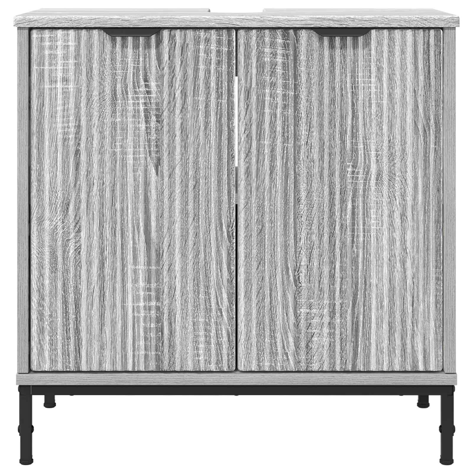 Vonios kriauklės spinta Pilka sonoma ąžuolo 60.5 x 33.5 x 61 cm