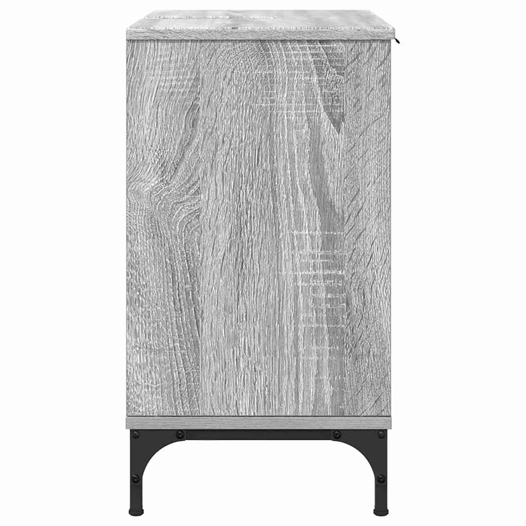 Bathroom Vanity Cabinet Grey Sonoma Oak 60.5 x 33.5 x 61 cm